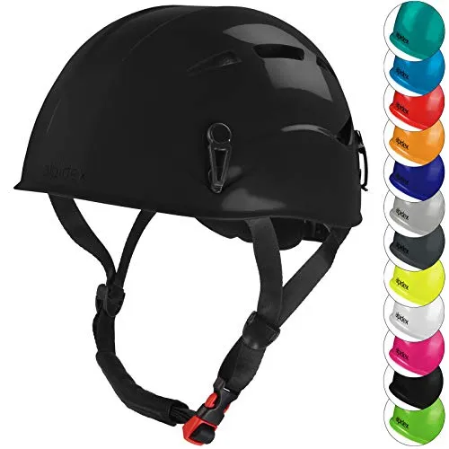 ALPIDEX Casco per Arrampicata de Donna e Uomo Casco Alpinismo en Diversi Colori, Colore:Black
