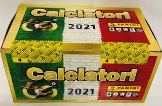 ABJ Box da 100 BUSTINE di Figurine CALCIATORI 2020-2021 PANINI