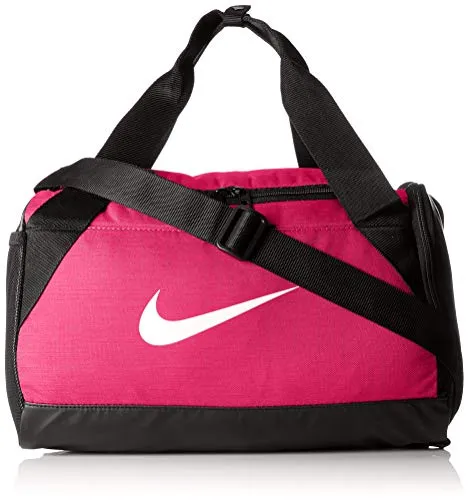 Nike BA5432 - Borsa sportiva, Multicolore (Rosa energico/Nero/Bianco)