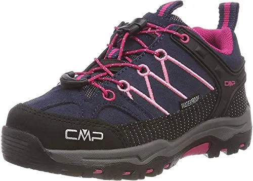CMP Kids Rigel Low Trekking Shoes WP, Scarpe da Arrampicata Basse Unisex-Bambini, (B.Blue-Rose 80bn), 31 EU