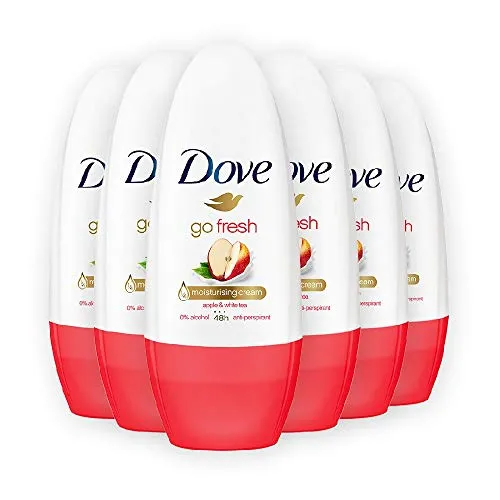 Dove Go Fresh Mela Roll on 50 ml, Confezione da 6