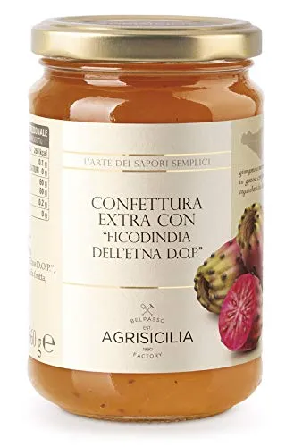 Agrisicilia Confettura Extra con "Ficodindia dell'Etna D.O.P." - 360 Gr