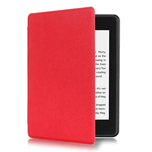 Kepuch Custer Cover per Kindle Paperwhite 4 2018 10th,PU-Pelle Case Custodia per Kindle Paperwhite 4 2018 10th - Rosso