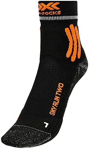 X-Socks Sky Run Two Socks, Calzini da Corsa Unisex-Adulto, Opal Black/Artic White, 42-44