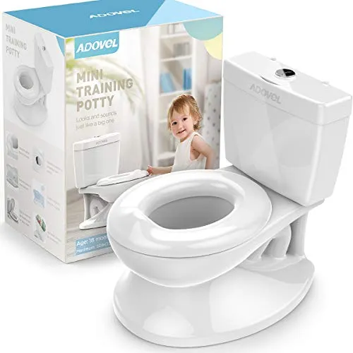ADOVEL Vasino per Bambini, Simulazione Antischizzo Toilette, Funzione Antiscivolo Oltre 18 Mesi