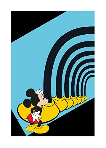 Poster da parete, motivo: Topolino Foot Tunnel – Dimensioni: 50 x 70 cm – Comar, stampa artistica (senza cornice), Disney