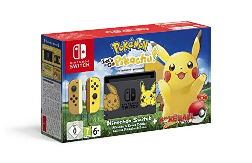 Nintendo Switch Pikachu & Eevee Edition + Pokémon: Let’s Go, Pikachu! + Poké Ball Plus