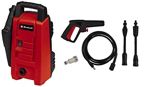 Einhell TC-HP 90 Idropulitrice (tensione 220-240 V, potenza 1200 W, pressione 90 bar, portata 372 L/h, incl. Filtro, pistola, tubo flessibile, lancia e ugello)