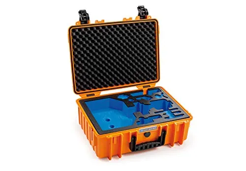 B&W Outdoor Case - Custodia rigida tipo 5000, intarsio: DJI Ronin SC Pro Combo e accessori (bauletto IP67, impermeabile, dimensioni interne 43 x 30 x 17 cm, arancione)