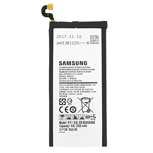 Batteria Pila Interna Originale Per Samsung Galaxy S6 G920 G920F SM EB-BG920ABE EB-BG920ABA con Adesivo Biadesivo Pretagliato Copribatteria