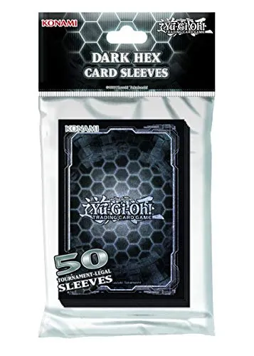 Konami- Standard Card Back Sleeves Yu-Gi-Oh Bustine Protettive, Colore Nero, KONDHCS