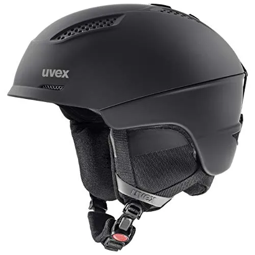 uvex ultra, casco da sci robusto unisex, regolazione individuale delle dimensioni, aerazione ottimizzata, black matt, 51-55 cm
