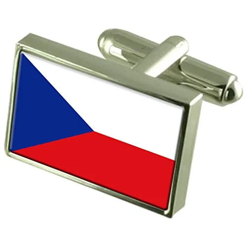 La Repubblica ceca Sterling Silver bandiera gemelli