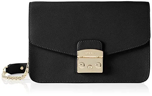 FURLA Metropolis - Borsa Donna, Nero (Onyx), 8.5x16.5x24.5 cm (B x H T)