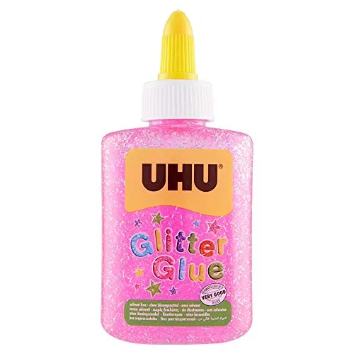 UHU Glitter Glue Bottle 88,5ml rosa