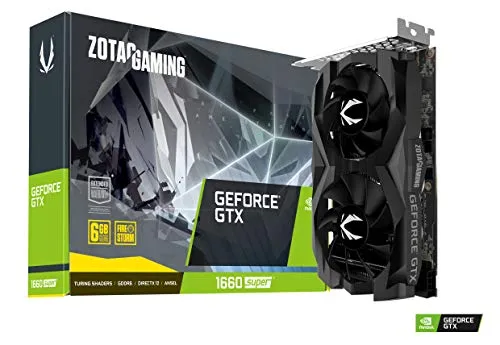 ZOTAC Gaming GeForce GTX 1660 Super Twin Fan, 6 GB GDDR5, 192-bit, 1785 MHz, 8 Gbps, PCI Express 3.0