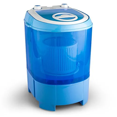 oneConcept SG003 - Mini-lavatrice, Lavatrice, Per single, Per case di studenti, Per campeggiatori, Capacità 2.8 kg, 180 W di potenza, Silenziosa, Basso consumo di acqua e energia, Blu