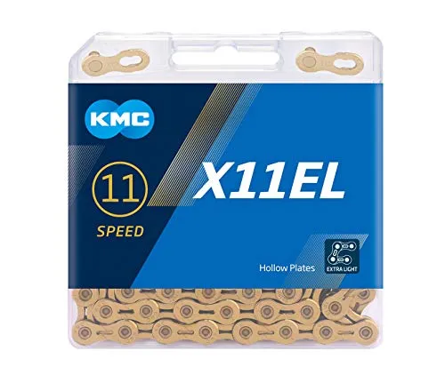 KMC X11el Catena Unisex Adulto, Ti-N Gold, 118 Link