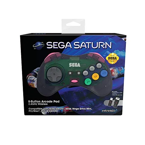 Retro-Bit Sega Saturn 2.4G M2 GRIGIO - Not Machine Specific Mac OS X, Windows XP, Nintendo Switch, PlayStation 3