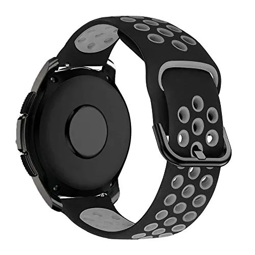 MroTech Cinturino 20 mm Compatibile per Samsung Galaxy Watch 42mm/Active2/Active 2 40mm 44mm/Gear Sport/S2 Classic/Bip/GTS/Huawei Watch GT 2 42MM/Vivoactive 3/TicWatch C2 Braccialetto Nero/Grigio