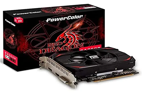 POWERCOLOR AMD Radeon RX 550 - Scheda grafica DRAGO ROSSO da 4 GB, AXRX 550 4GBD5-DH