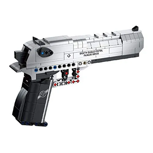 WWEI Tecnica Military Desert Eagle Pistols Modello con funzione di tiro, 360 pezzi, fucile meccanico, compatibile con Lego