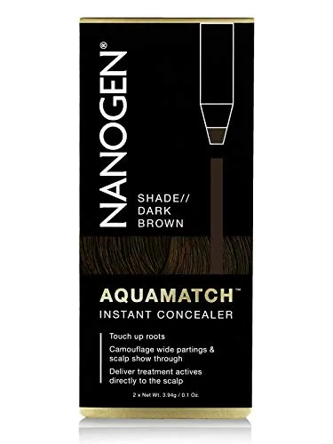 Nanogen Aquamatch, correttore per cuoio capelluto resistente all'acqua, castano scuro (versione inglese)