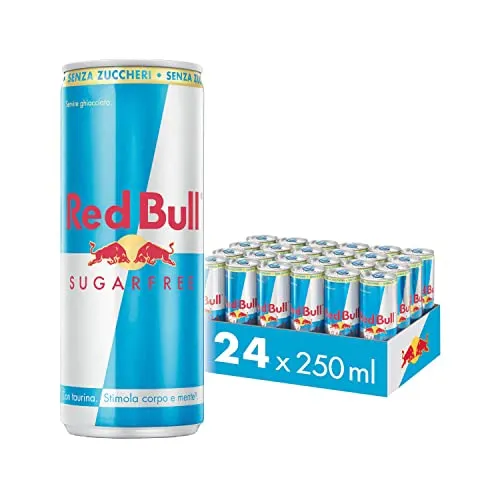 Red Bull Energy Drink, Senza Zuccheri, 250 ml (24 Lattine)