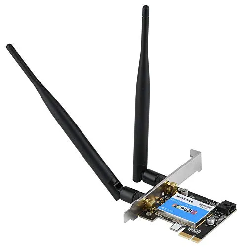 Scheda di rete PCI Express, 433 Mbps Dual Band 2.4G/5G + Scheda di rete Bluetooth 4.0 Gigabit Ethernet LAN Card per desktop.