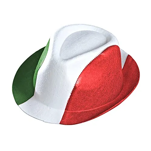 Widmann 0399H - Cappello Fedora Tricolore Italia in Feltro, Adulto