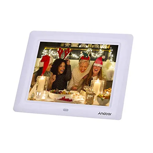 Cornice Foto Digitali Andoer 7 '' HD TFT-LCD con  Musica e Film MP3 / MP4 / Calendario / Sveglia Regalo di Natale con Remote Desktop