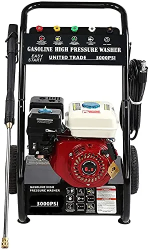 UNITED TRADE IDROPULITRICE PROFESSIONALE A SCOPPIO 3000 PSI - MOTORE 4 TEMPI 6.5HP-