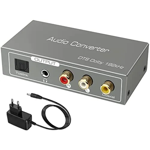 HDMI ARC Convertitore,Ozvavzk HDMI ARC Digitale ad Analogico 192 KHz Audio Adattatore,Coassiale Ottico o HDMI ARC ad coassiale + ottico + L/R + uscita jack da 3,5 mm