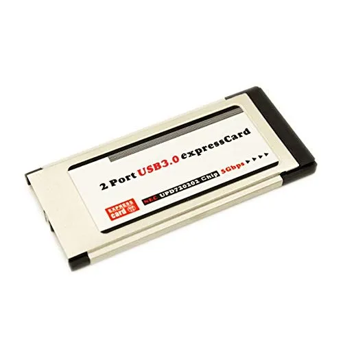 Gaoominy Ad Alta velocità 2 Porte nascoste USB 3.0 da USB 3.0 a ExpressCard Adattatore per Scheda Express da 34 mm per Notebook