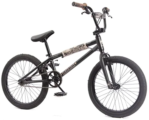 KHE Bicicletta BMX Black Jack nero in alluminio, 20 pollici, con rotore Affix solo 10,2 kg