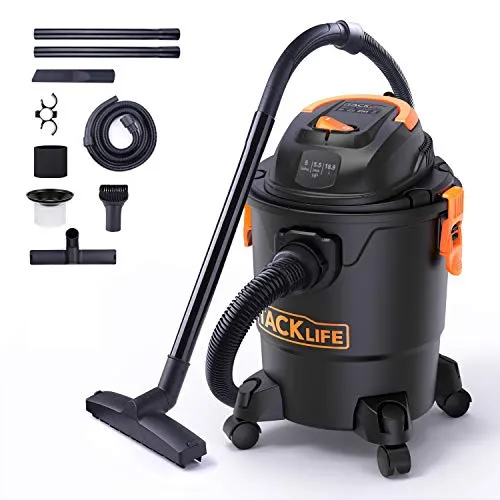 TACKLIFE Aspiratore Solidi-Liquidi 1000W, 18.9L Capacità con Soffiatore Funzione, Multi-Filtra, 3 Ugelli, 4 Ruote Orientabile, Adatto per la Pulizia della Casa e del Garage PVC01A