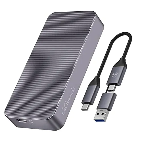 GiGimundo M.2 NVMe SSD Enclosure 40Gbps Alluminio M.2 Enclosure per Thunderbolt 3/4, fino a 2800 MB/s, per NVMe M-Key 4TB SSD 2280(chiave B+M) Supporto USB 4/3.2/3.1/3.0/Tipo C, Supporto UASP e Smart