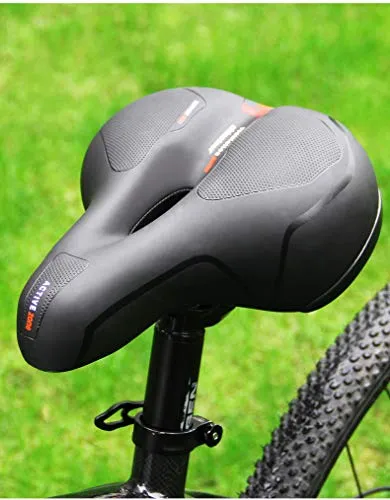 SP Store - Sella per bicicletta, comoda seduta in memory foam per mountain bike, bici pieghevoli, bici da città, cyclette, kit di attrezzi, impermeabile e antipolvere, colore: nero blu