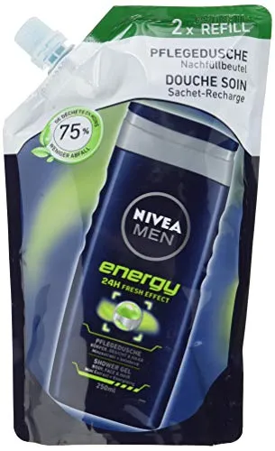 Nivea Men Energy, sacchetto di ricarica doccia shampoo (lingua italiana non garantita)