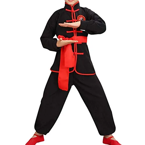 besbomig Divisa per Tai Chi, Kung Fu Tradizionali Uomo Donna Uniformi Kimono Bambini Bambina Abiti da Arti Marziali Completi Abbigliamento