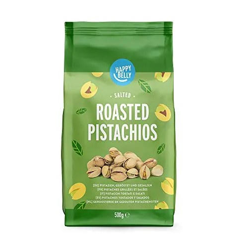 Marchio Amazon - Happy Belly Pistacchi tostati e salati 2x500g