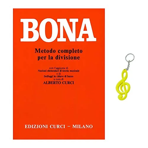 Bona - Metodo Completo per la Divisione | Portachiavi a forma di Chiave di Violino Gifft ® (Colore Giallo) in Omaggio