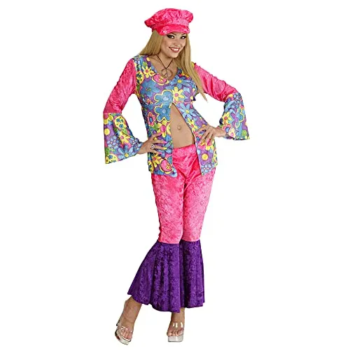 W WIDMANN Costume hippie Women, Multicolore, 35423