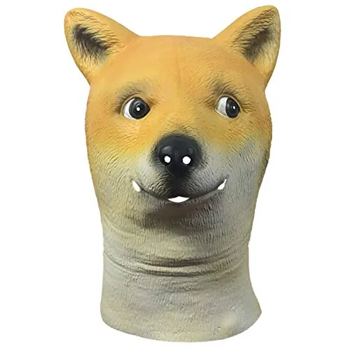 Matilda Cute Dog fastidioso Copricapo per Cani Maschera, Copricapo di Animali Shiba Inu mascherato, Oggetti di Scena Divertenti per Feste