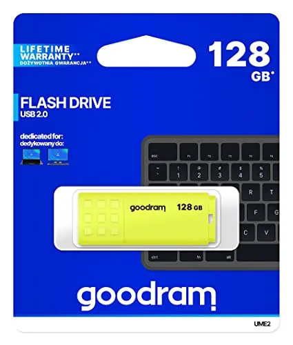 Goodram UME2-1280Y0R11 PENDRIVE USB 128GB USB 2.0 Giallo,