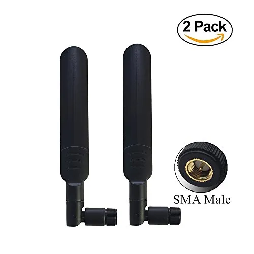 NETVIP SMA 2,4 GHz 10dBi 5GHz 5.8GHz Dual Band gsm High Gain 2.4G LTE Antenna WiFi Amplificatore di Segnale Booster Amplificatore Modem (2 Pack SMA Maschio)