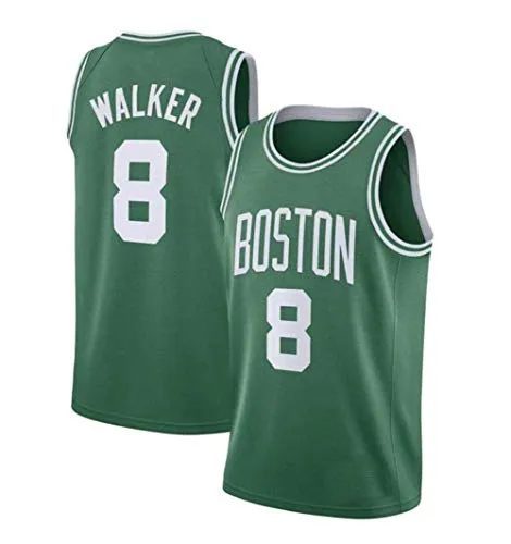 Maglia da Basket da Uomo - Top Senza Maniche Kemba Walker NBA Boston Celtics # 8, T-Shirt Fan Versione retrò, Sciolta E Traspirante,Verde,M170~175cm/65~75kg