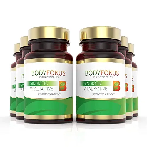 BodyFokus SinBiotic Vital Active - Un alleato prezioso per il vostro intestino - 6 flaconi