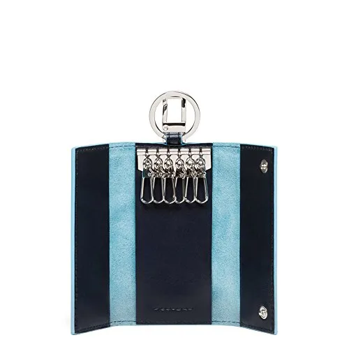 Piquadro PC1397B2/BLU2 Blue Square Portachiavi, Blu, 12 cm