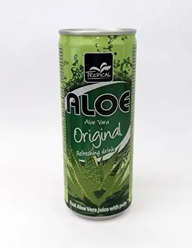 Tropical, ALOE Aloe Vera Original Refreshing drink, Benessere puro, Succo Depurativo di Aloe Vera da Bere, Real aloe Vera juice with pulp 240 ml